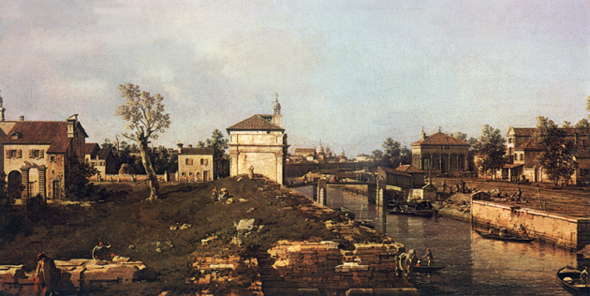 Антонио Каналетто. Портелло и канал Брента в Падуе. Национальная галерея. Вашингтон.