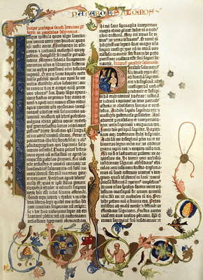 Книга. Страница 42 строчной Библии, изданной Гутенбергом. 1452-55.