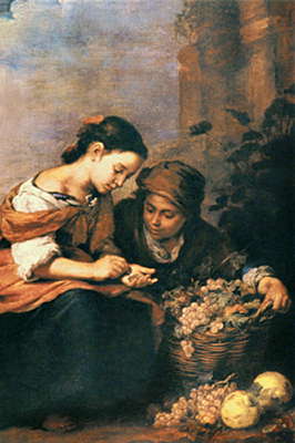 Бартоломе Эстебан Мурильо. Маленький продавец фруктов.