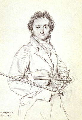 Жан Огюст Доминик Энгр. Портрет Паганини.