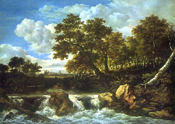 Якоб ван Рёйсдал. Пейзаж с водопадом.