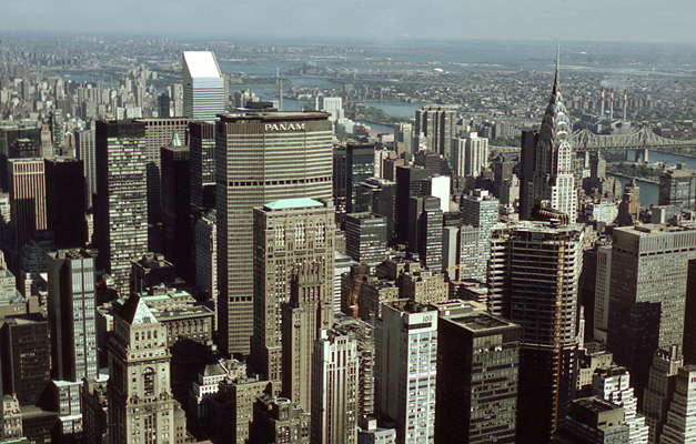 США, Нью-Йорк. Панорама центра города.