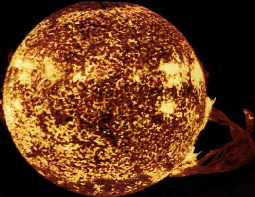 Протуберанец на Солнце. Снимок из архива НАСА.