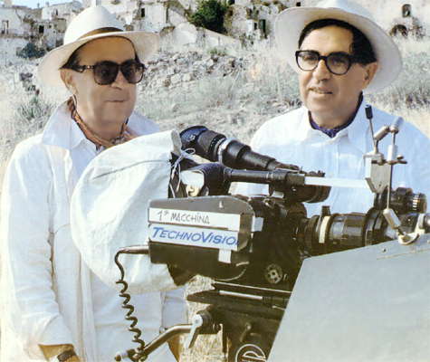 Братья Тавиани на съёмках фильма.