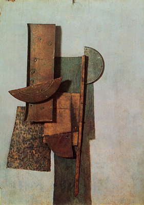 В.Е. Татлин. Синтезо-статичная композиция. 1914-1915. Дерево, темпера, масло, металл, ткань на доске. В.Е. Татлин. Синтезо-статичная композиция. 1914-1915. Дерево, темпера, масло, металл, ткань на доске.