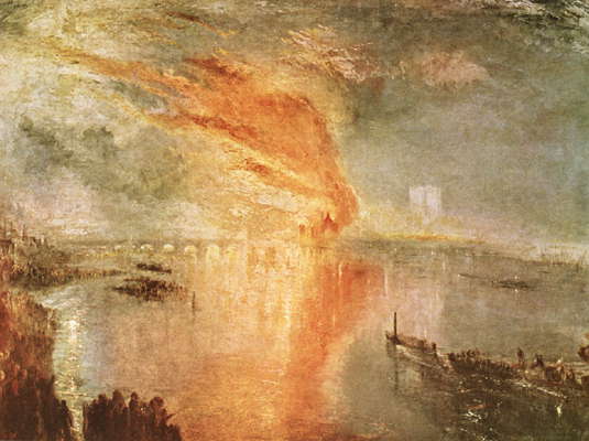 Уильям Тёрнер. Пожар парламента. 1835. Музей искусств. Кливленд.