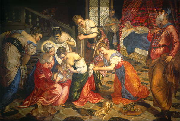 Якопо Тинторетто. Рождение Иоанна Крестителя. Ок. 1550. Эрмитаж.