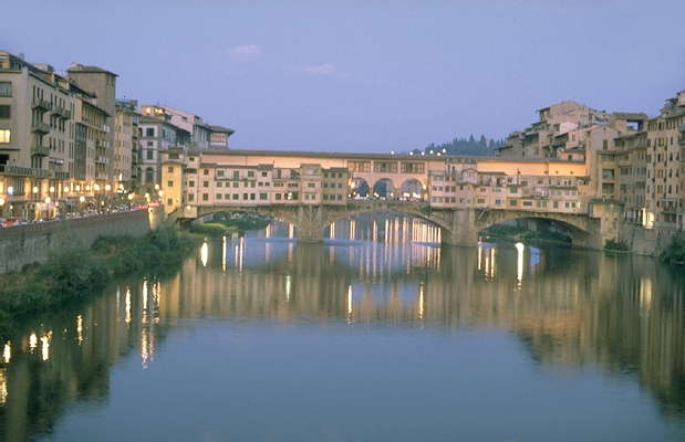 Флоренция. Мост на закате.