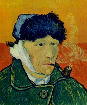 Автопортрет. Винсент Ван Гог. Портрет человека с отрезанным ухом.