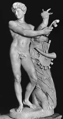 Фавн с козленком. Скульптура Ж.Ф.Ж. Сали. Мрамор. 1750-51. Музей Коньяк. Париж.