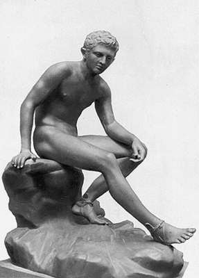 Лисипп. Отдыхающий Гермес. 2-ая пол. 4 в. до н.э. Римская копия. Национальный музей. Неаполь.