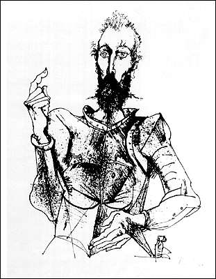 Дон Кихот. Иллюстрация К. Алонсо. Буэнос-Айрес. 1958.