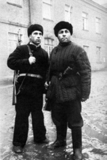Солдаты народного ополчения перед отправкой на фронт. Москва. 1941