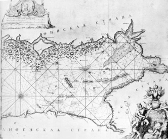 Карта Финского залива. 1703