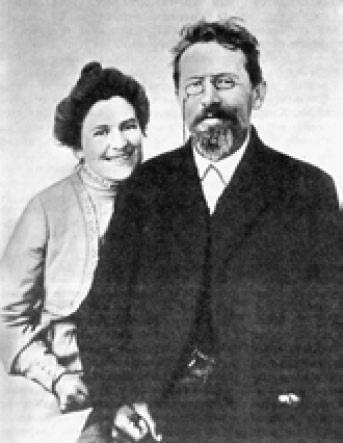 А. П. Чехов с женой, О. Л. Книппер-Чеховой